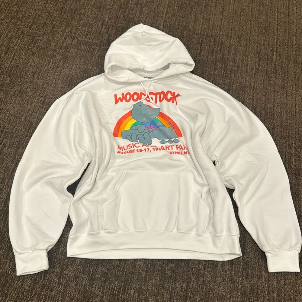 Woodstock oversized white hoodie size 2xl